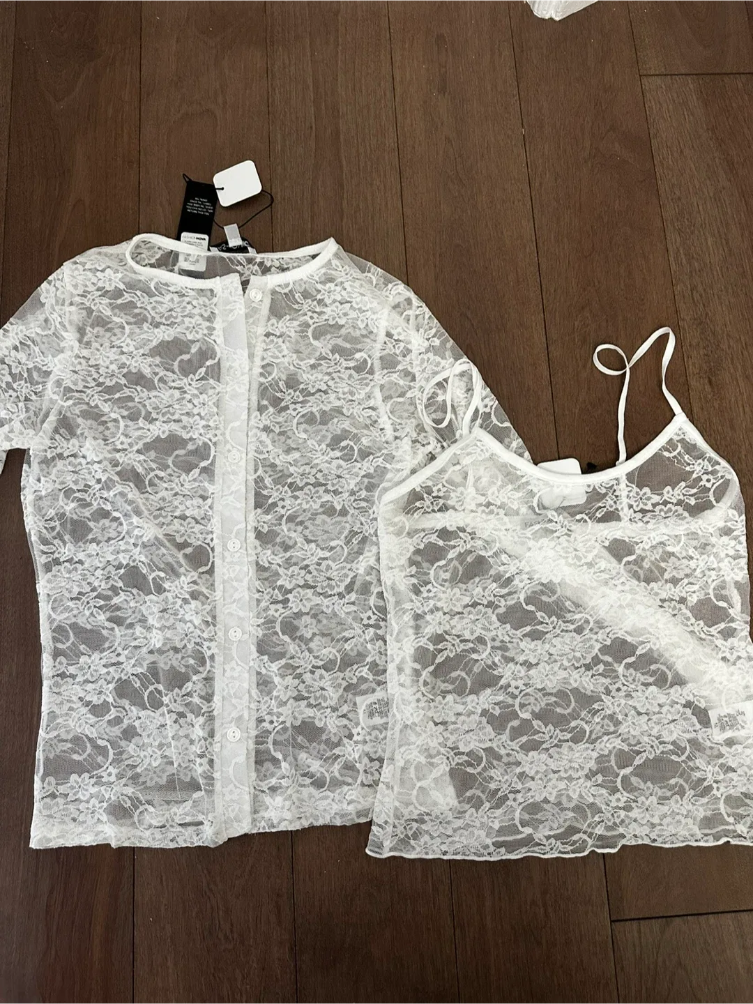 New Fashion Nova Lace Top & Cardigan Set