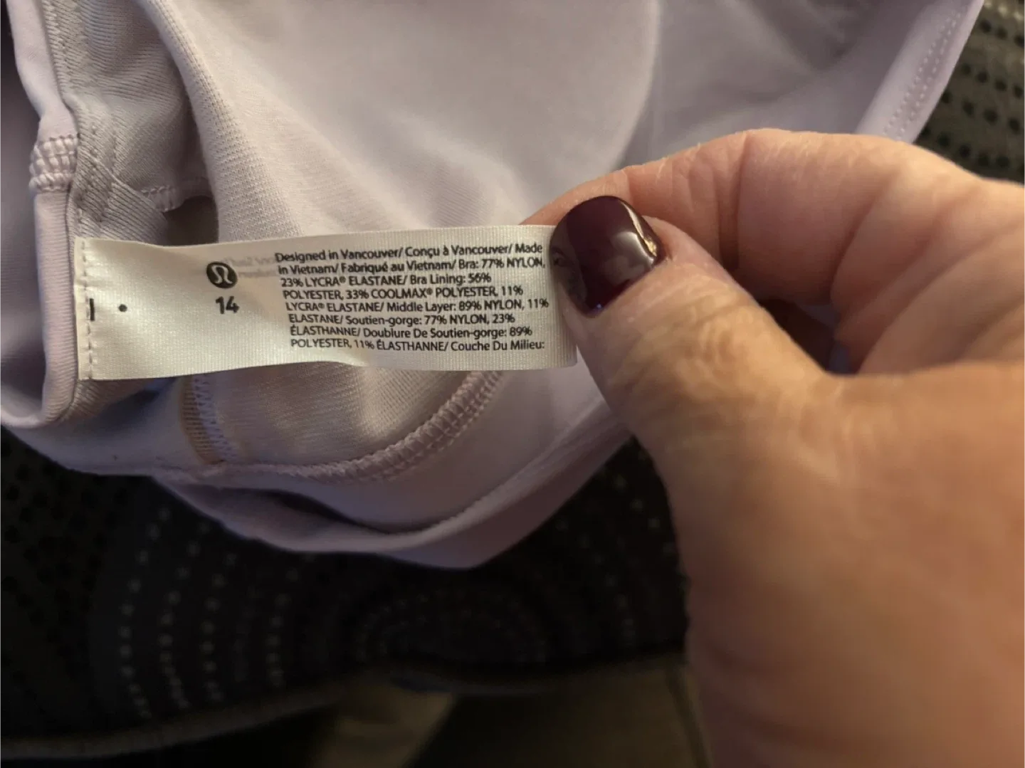 Lululemon Like a Cloud Bra, Size 14 image indicator(4)