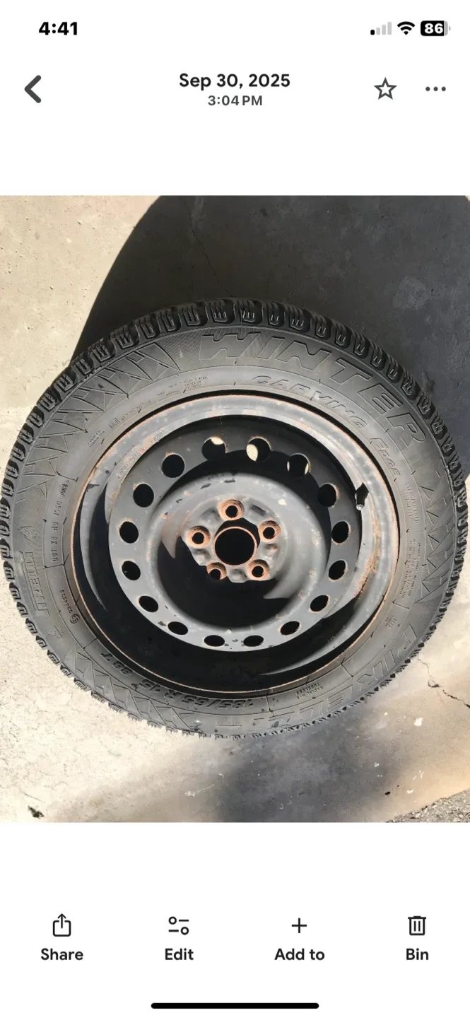 Winter tires for a Toyota Corolla