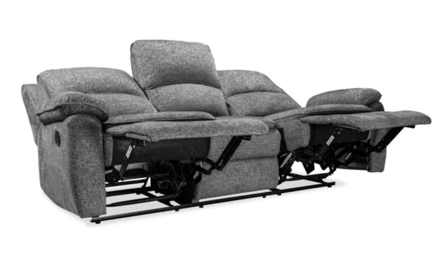 Grey Fabric Reclining Sofa image indicator(2)