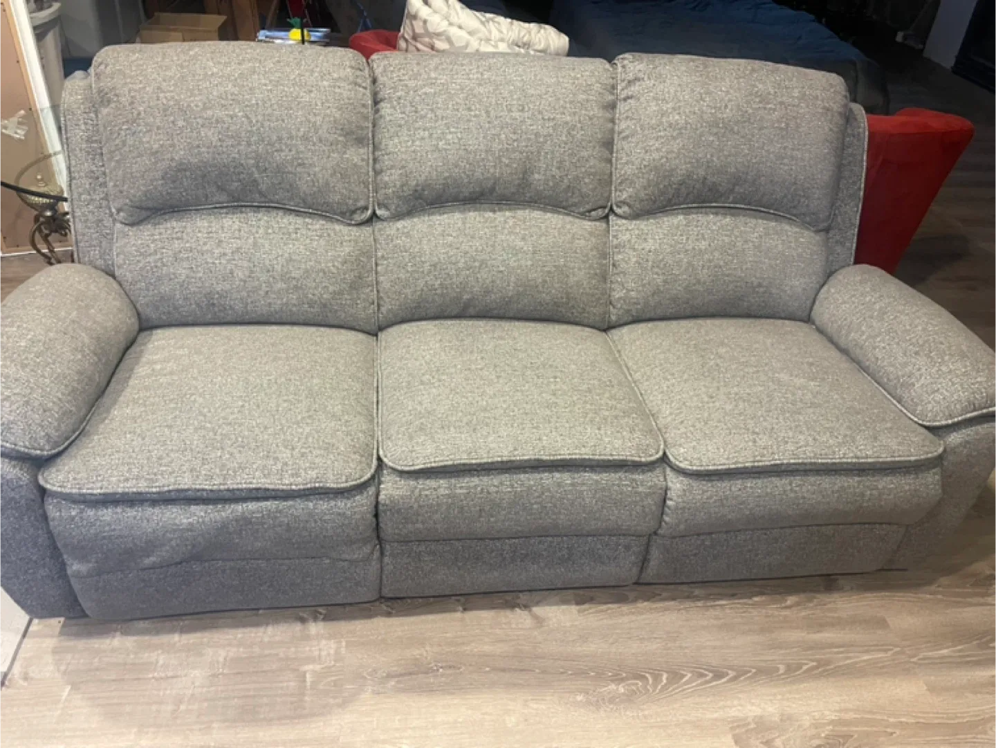 Grey Fabric Reclining Sofa image indicator(6)