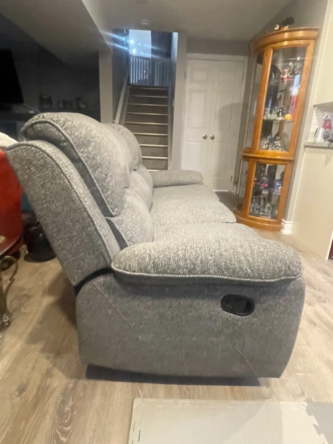 Grey Fabric Reclining Sofa image indicator(9)