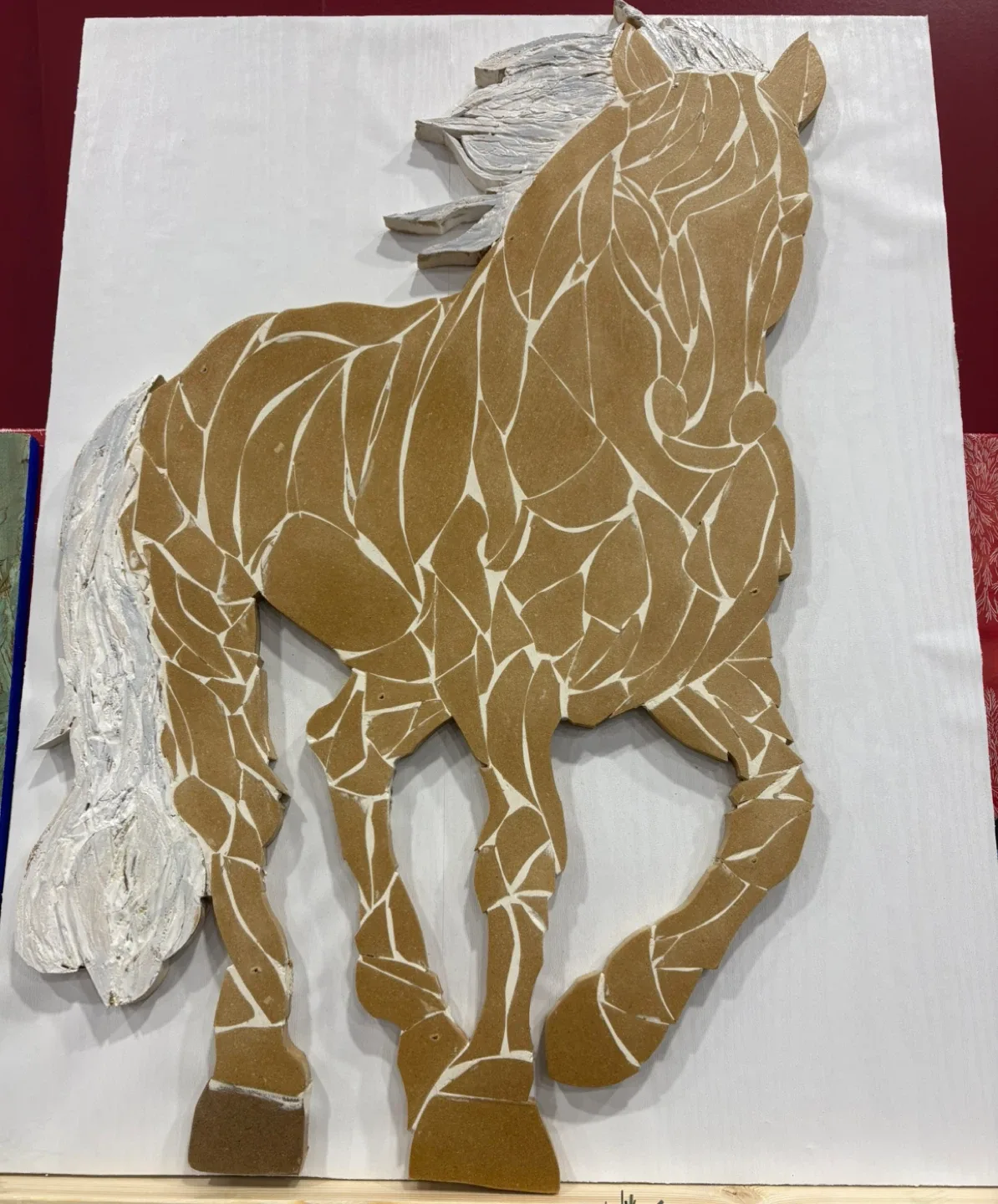 Handmade Mosaic Horse Wall Art