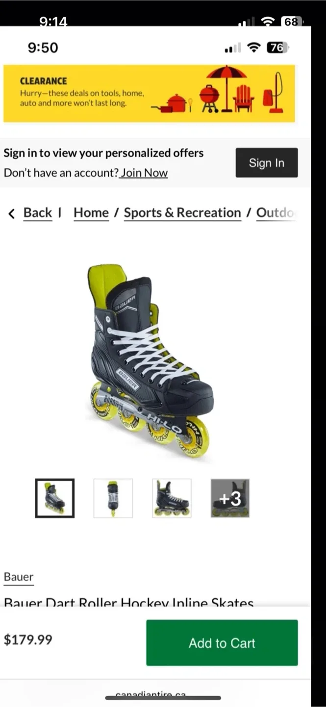 New Bauer Dart Roller Hockey Inline Skates