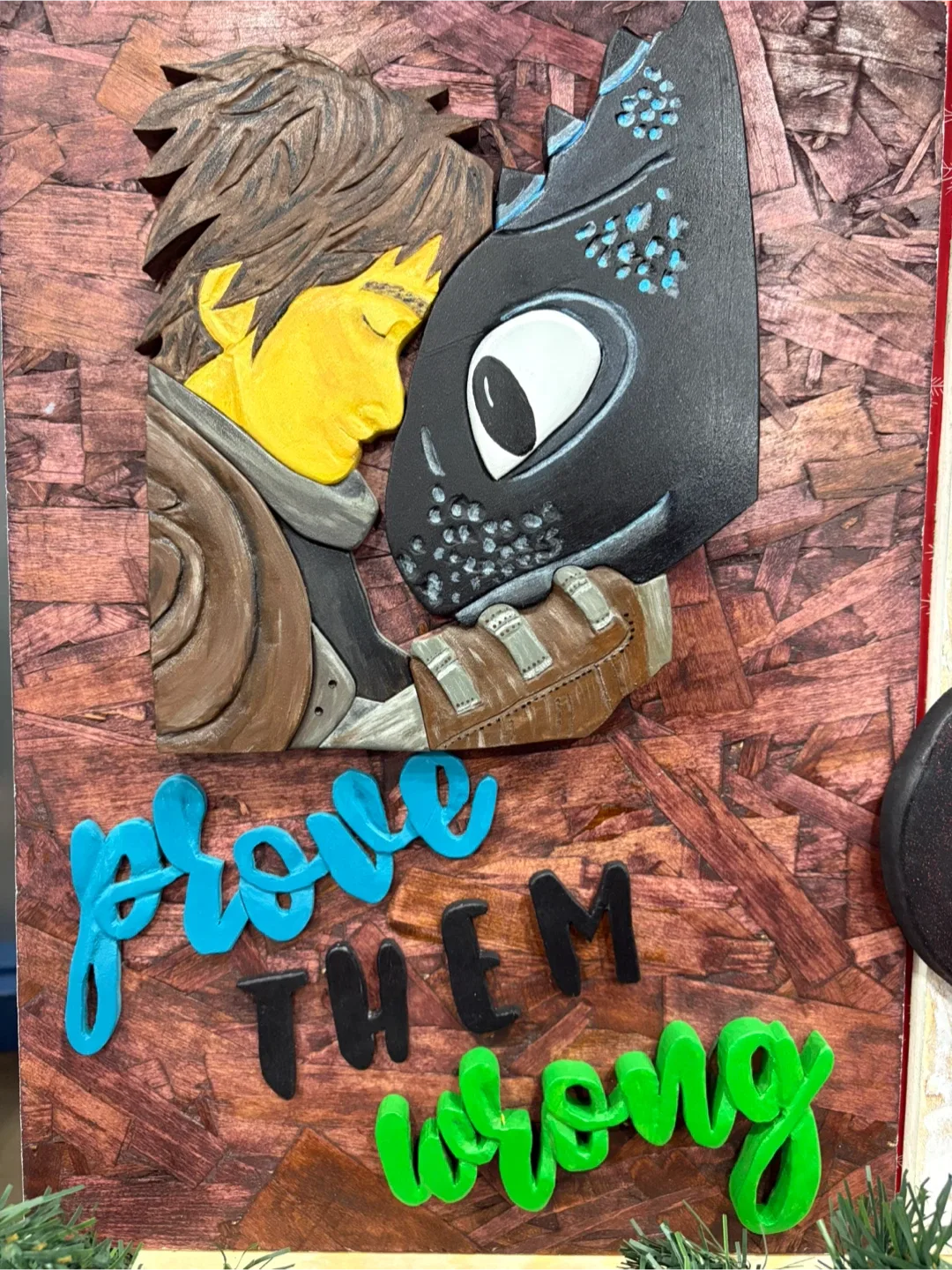Handmade How to Train Your Dragon Wood Art