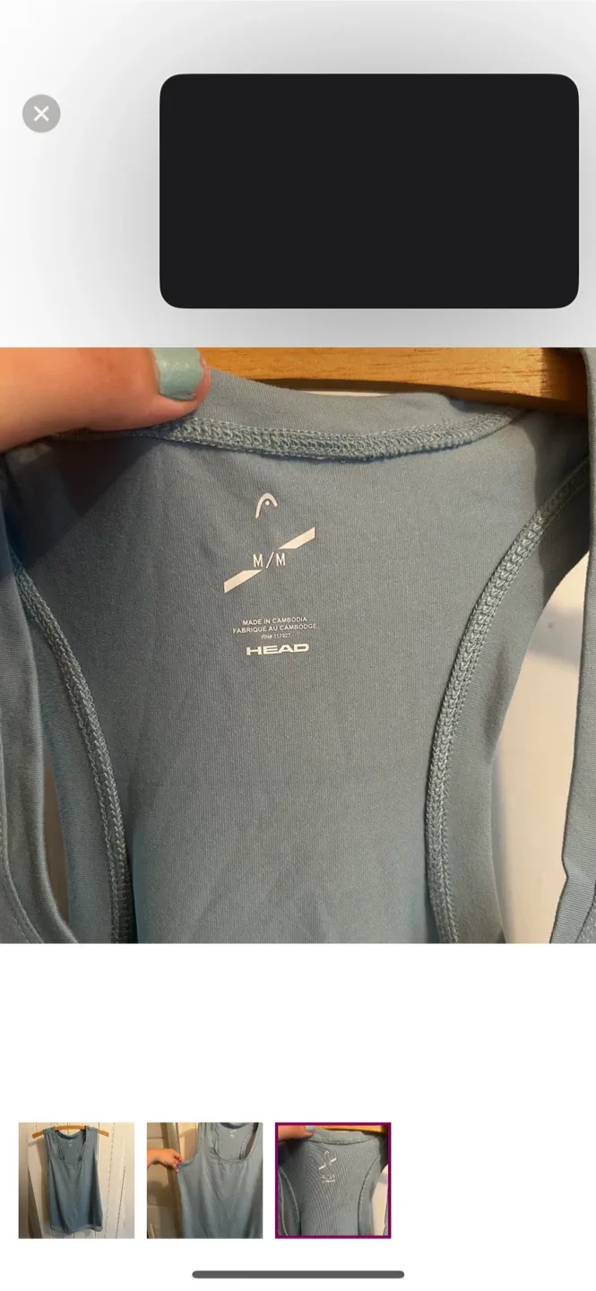 Head Tank Top - Size M - Blue image indicator(3)