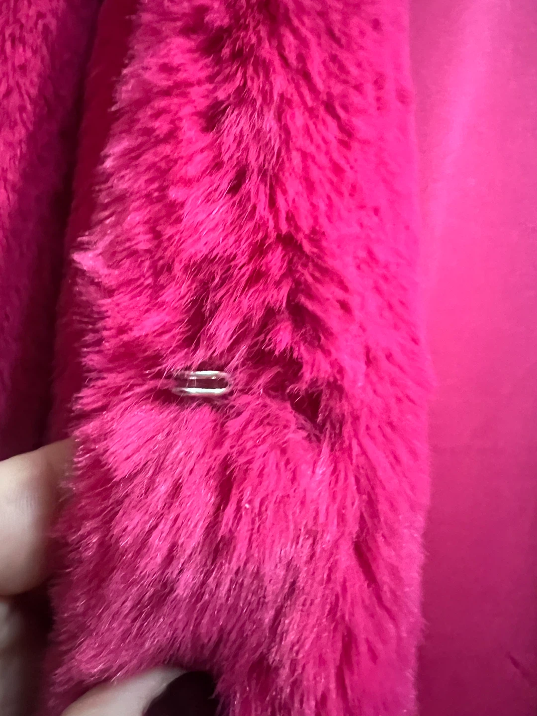 Faux Fur Coat - Hot Pink - photo 3