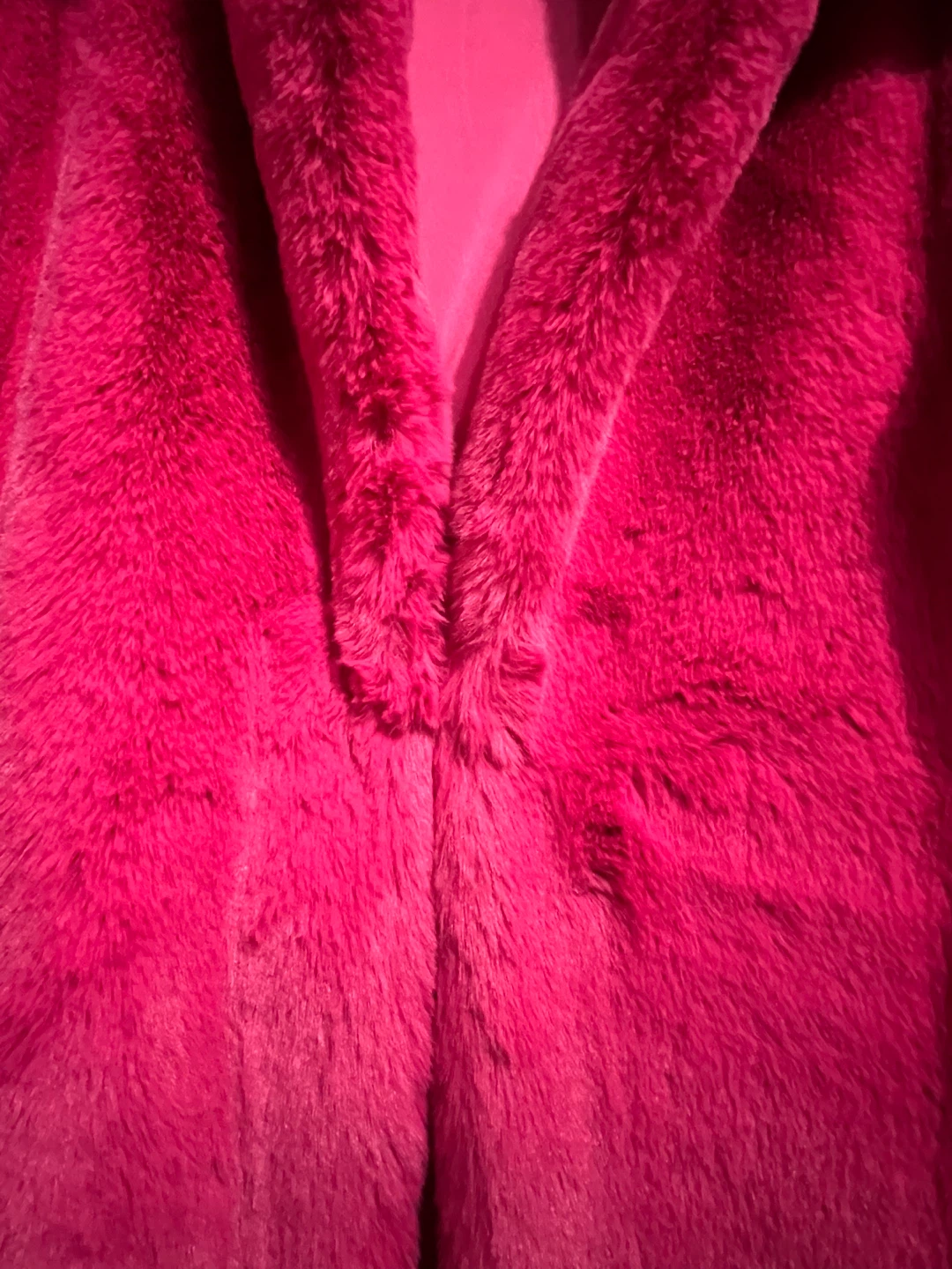 Faux Fur Coat - Hot Pink - photo 5