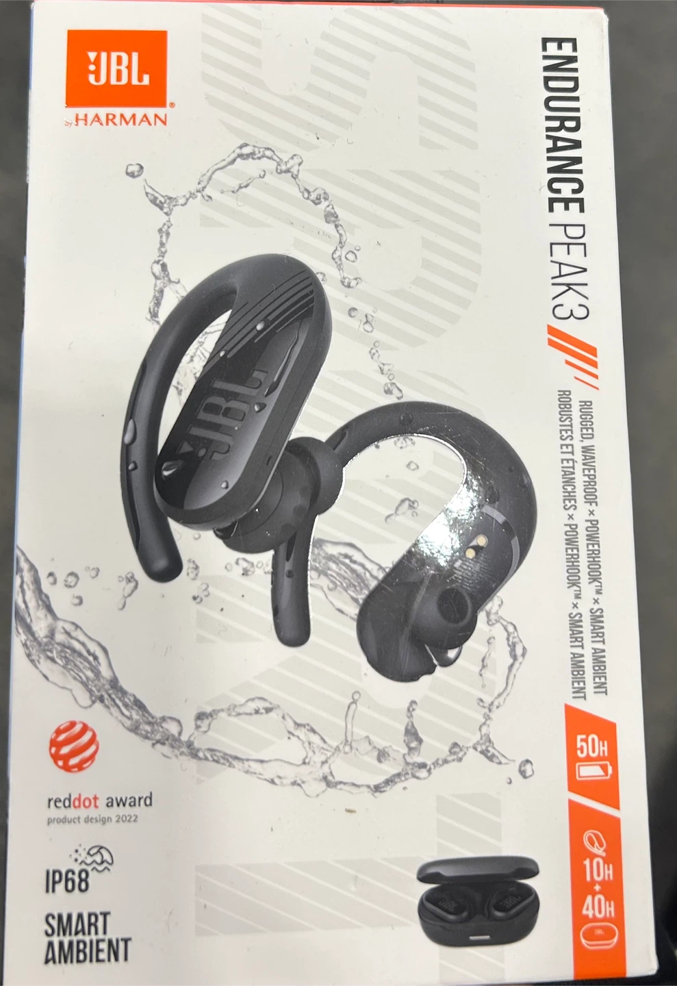 JBL Endurance Peak 3 Wireless Earbuds - New in Box!
