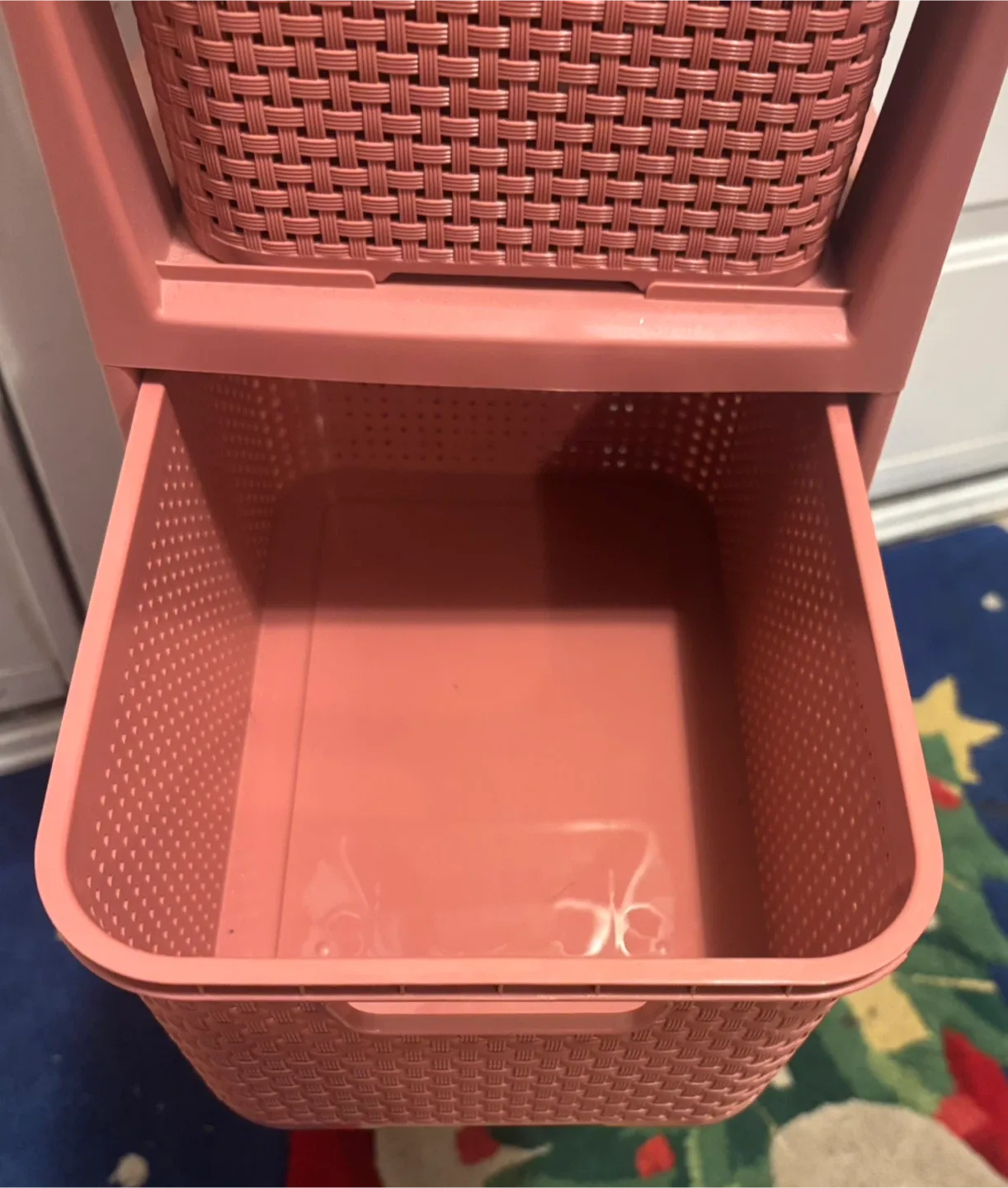 Pink five drawer storage unit image indicator(3)