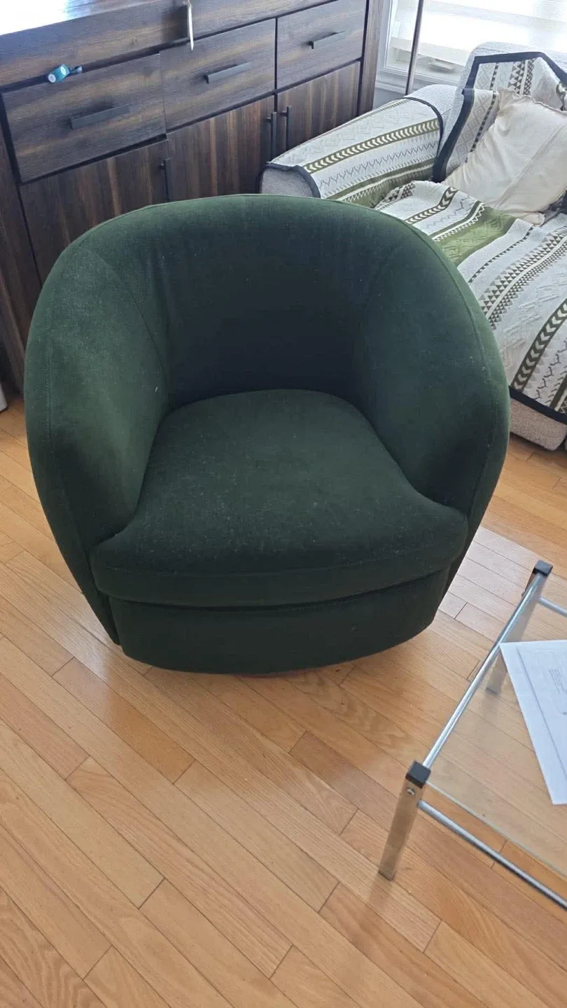 Green Swivel Accent Chair