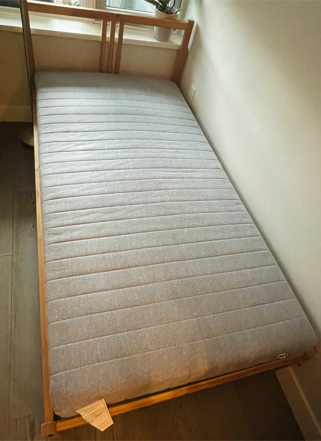 IKEA Single Bed Frame with Spring Mattress Set - photo 2