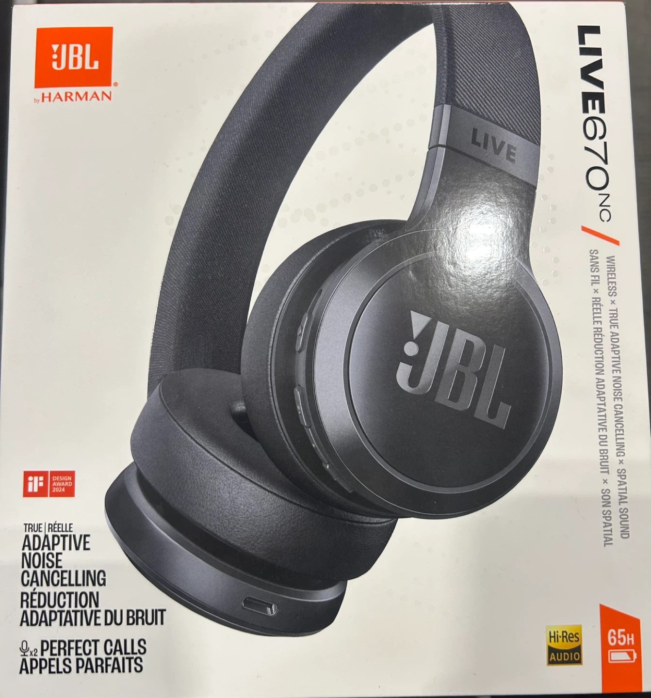 New JBL LIVE670NC Wireless Noise Cancelling Headphones