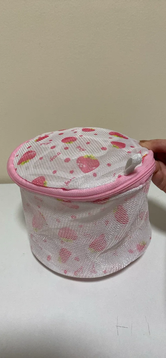 Pink Strawberry Laundry Bag
