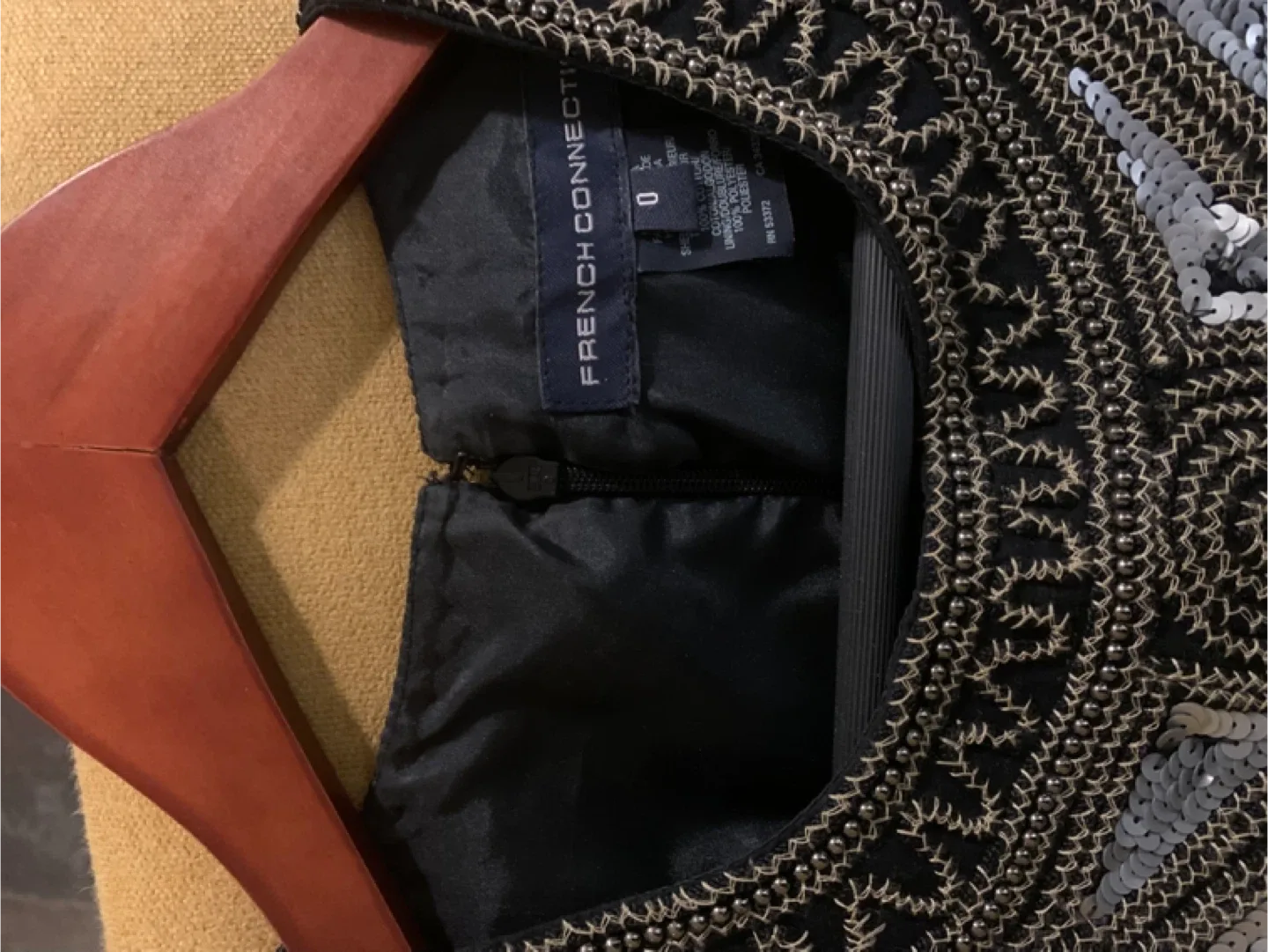 French Connection Silver and Black Ethnic Top  Size 0 image indicator(2)