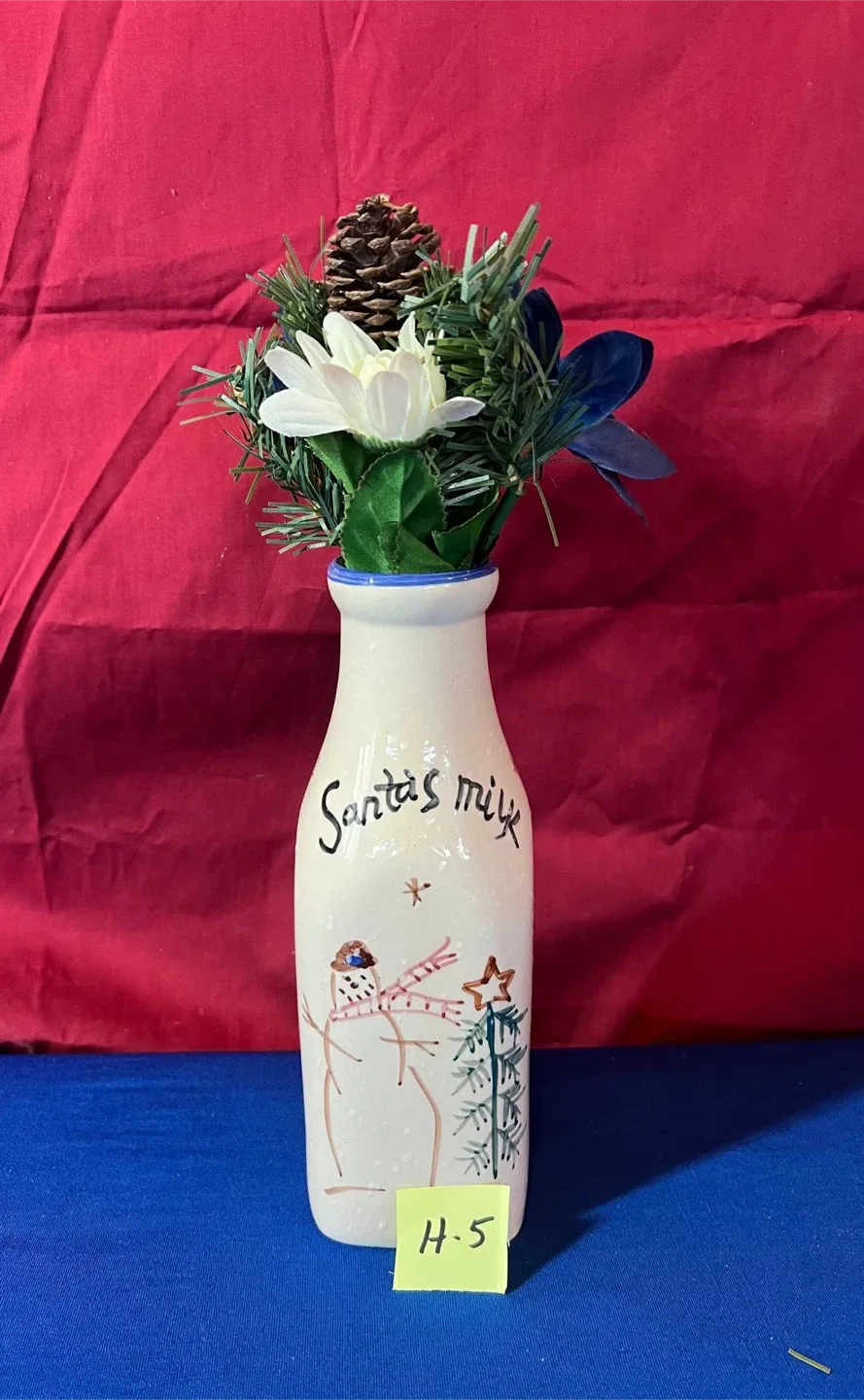 Santa's Milk Decorative Vase