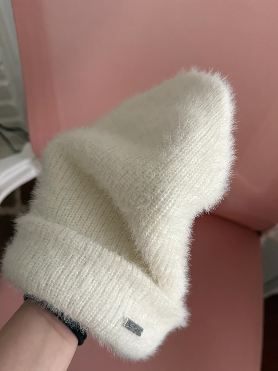 White Knit Beanie - photo 2