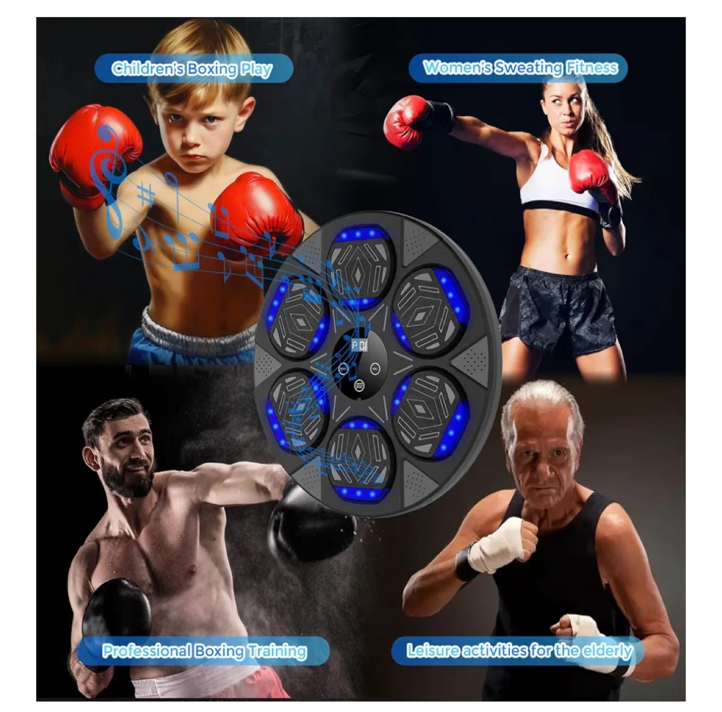 New! Music Boxing Training Machine - Wall Mounted image indicator(6)