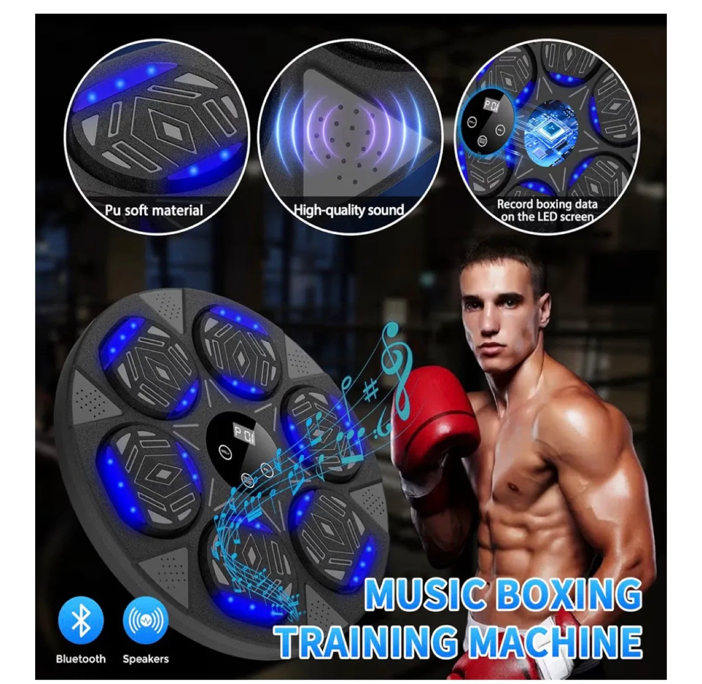 New! Music Boxing Training Machine - Wall Mounted image indicator(4)