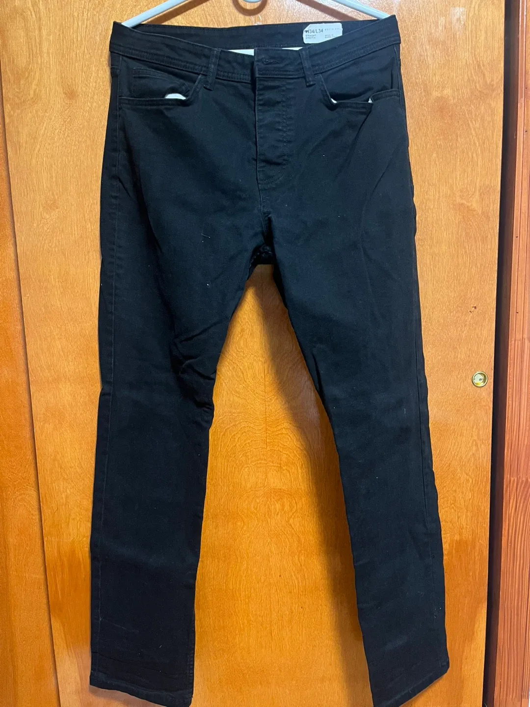 Denim Co. Black Straight Stretch Jeans W34/L34 #Cleanout