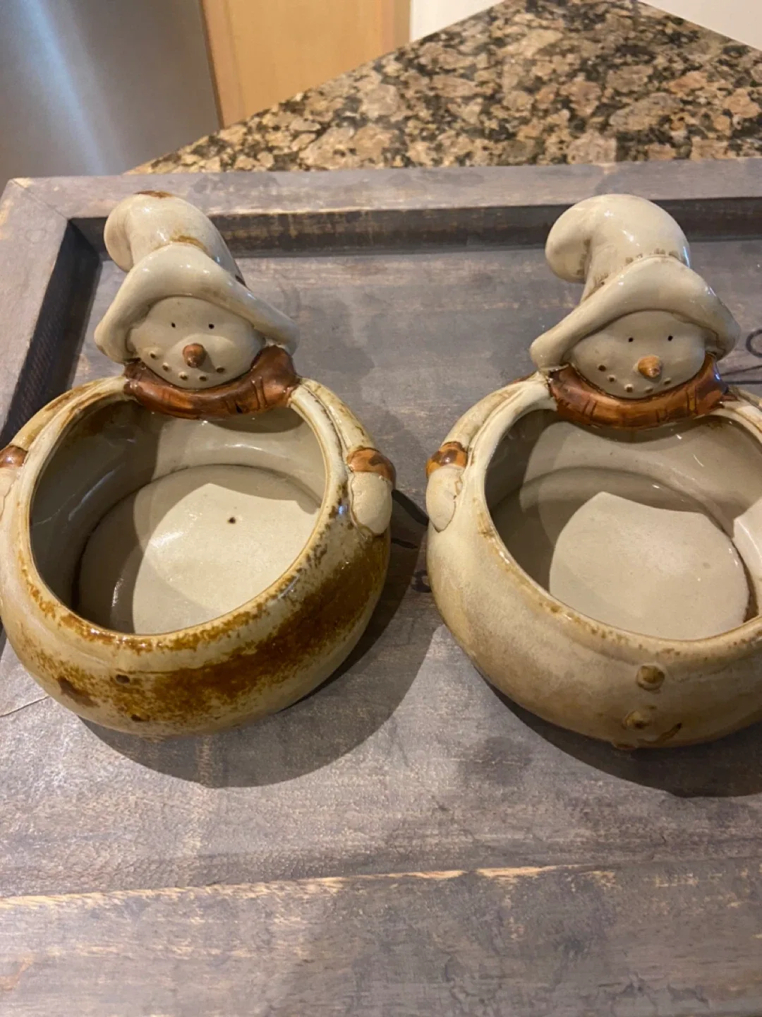 Snowman Candy Dishes Set of 2)