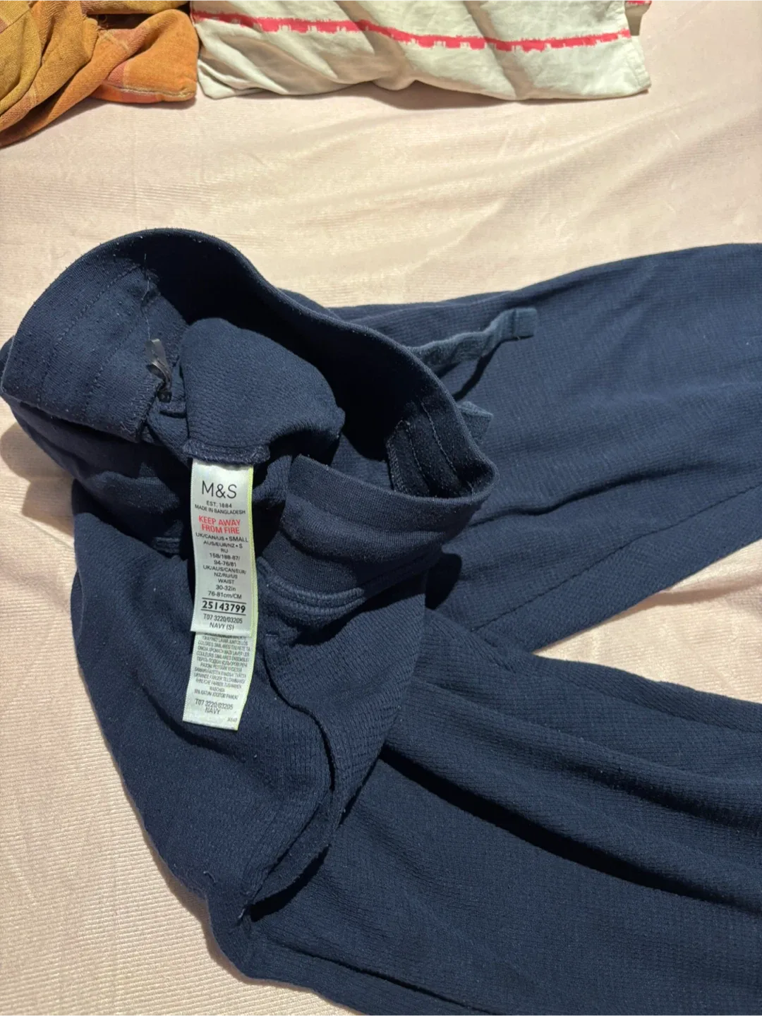 #cleanout”M&S Navy Blue Joggers - Size Small image indicator(2)