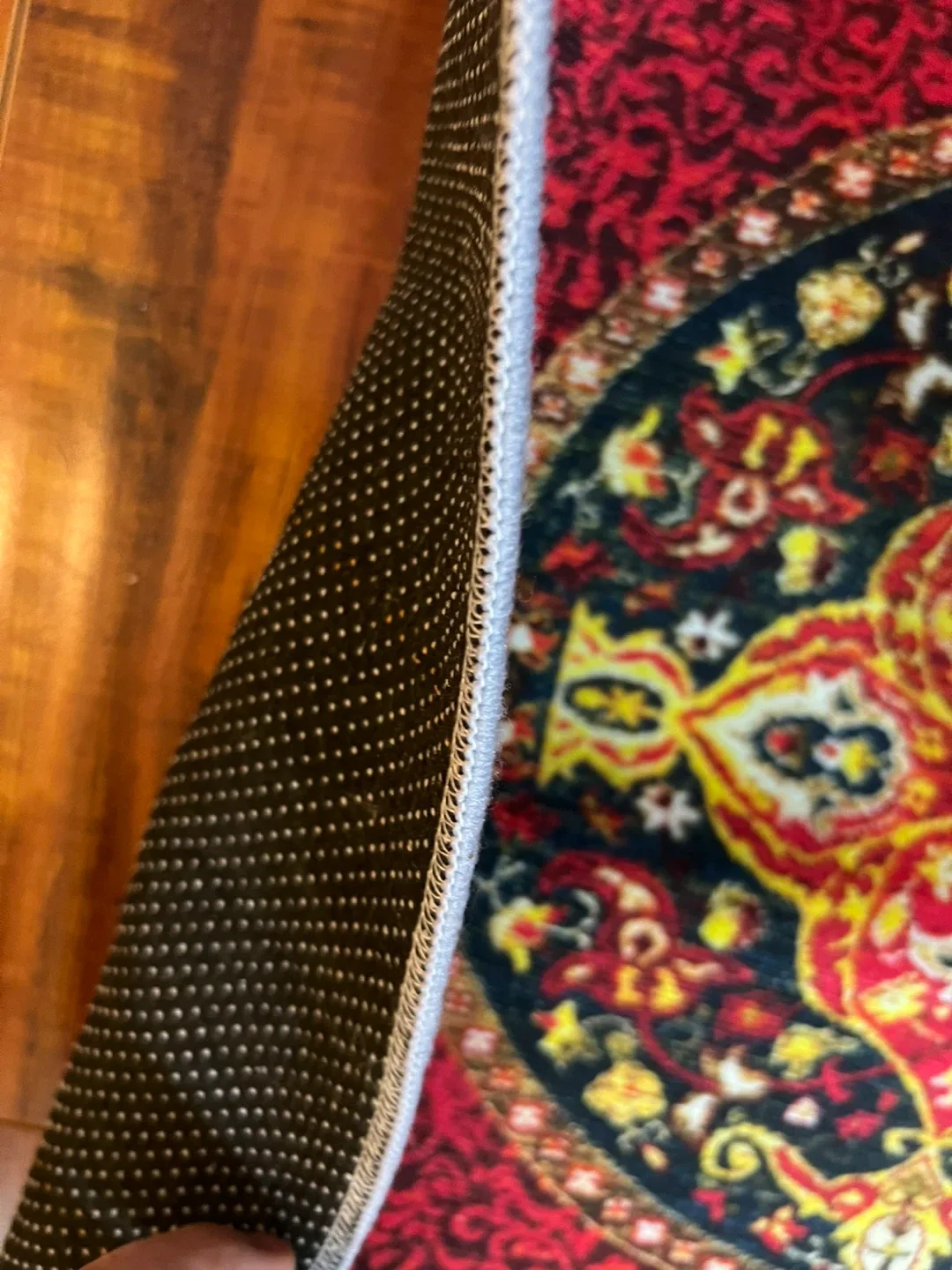 Red Patterned Runner Rug image indicator(3)