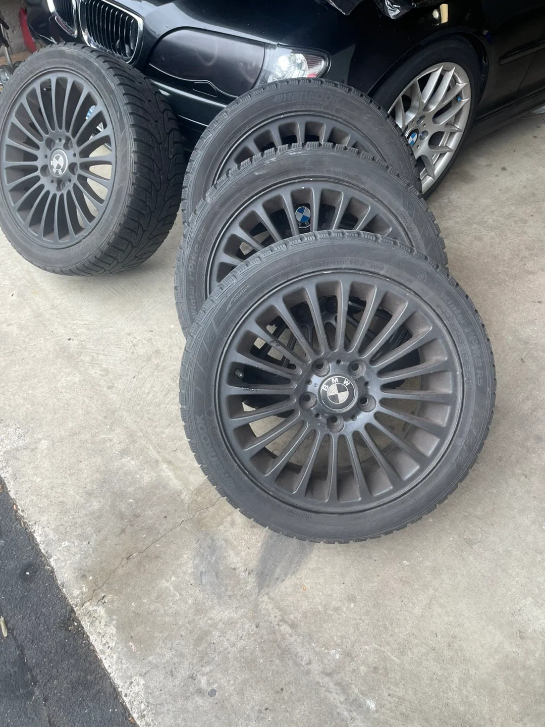 BMW Winter Tires on Rims - Hankook Winter i*Pike