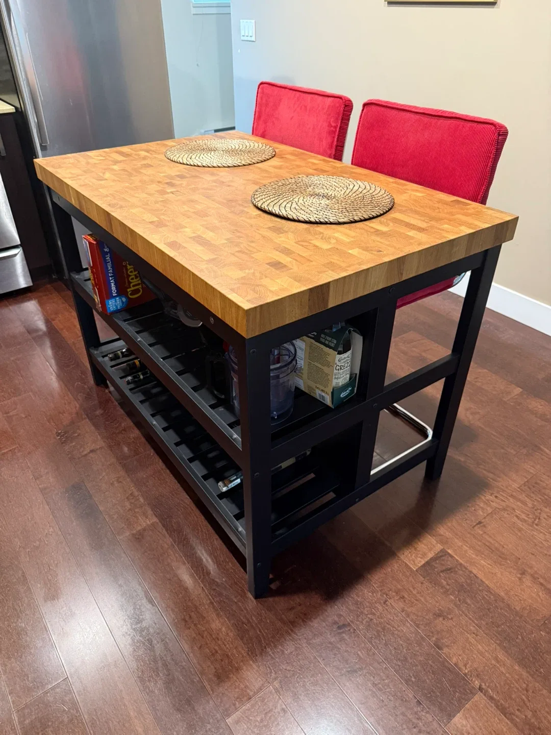 Ikea Kitchen Island with Butcher Block Top