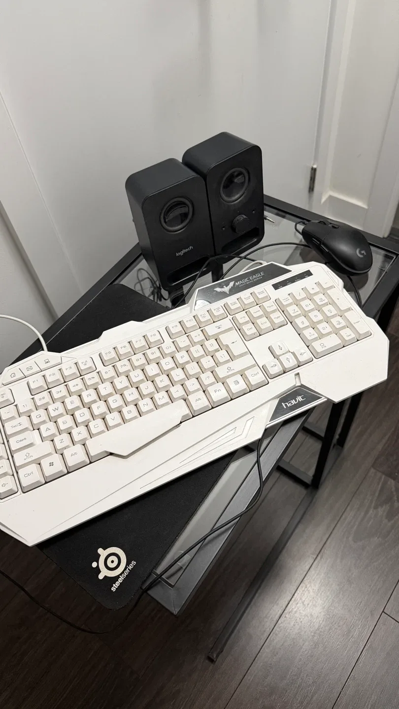 Speakers + Mouse + Mousepad + Keyboard