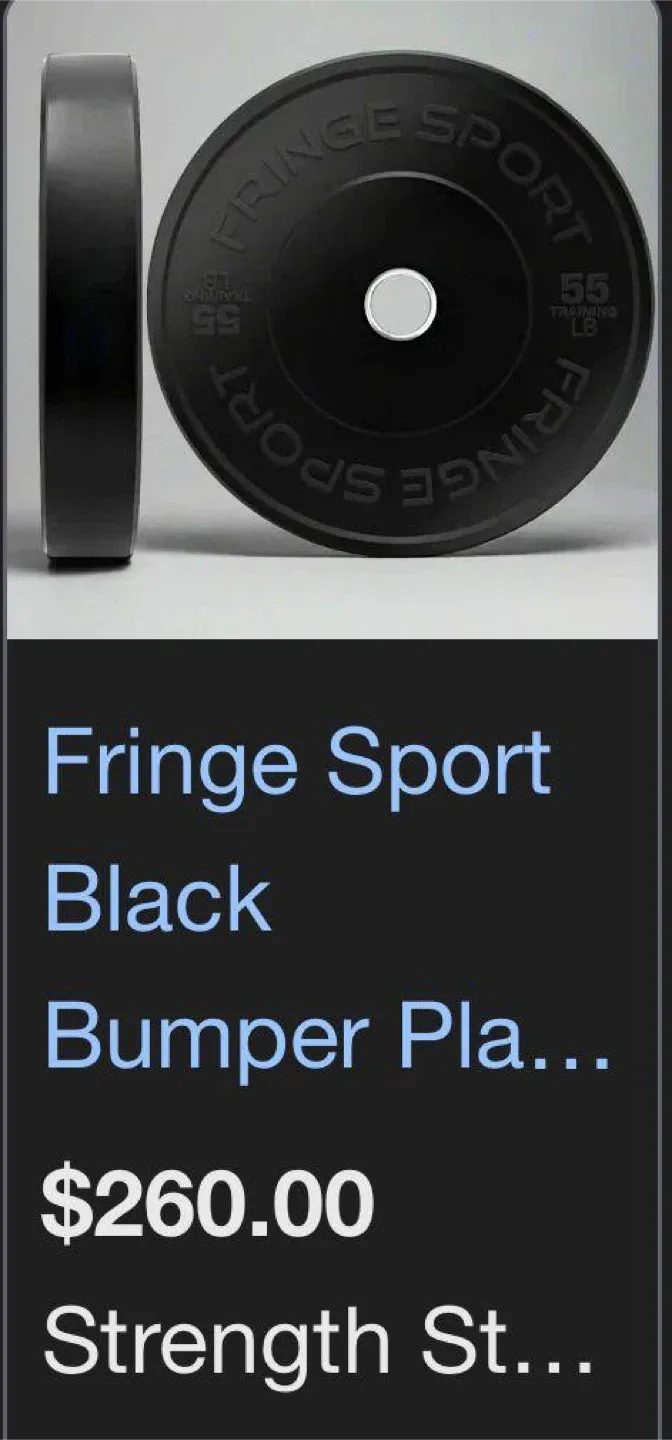 Fringe Sport Black Bumper Plates & Multi-Grip Camber Bar image indicator(3)