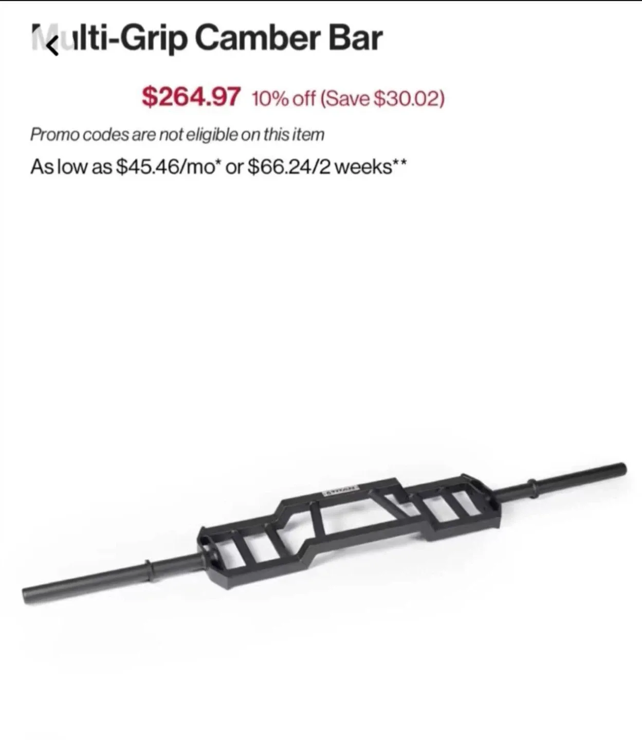 Fringe Sport Black Bumper Plates & Multi-Grip Camber Bar image indicator(4)