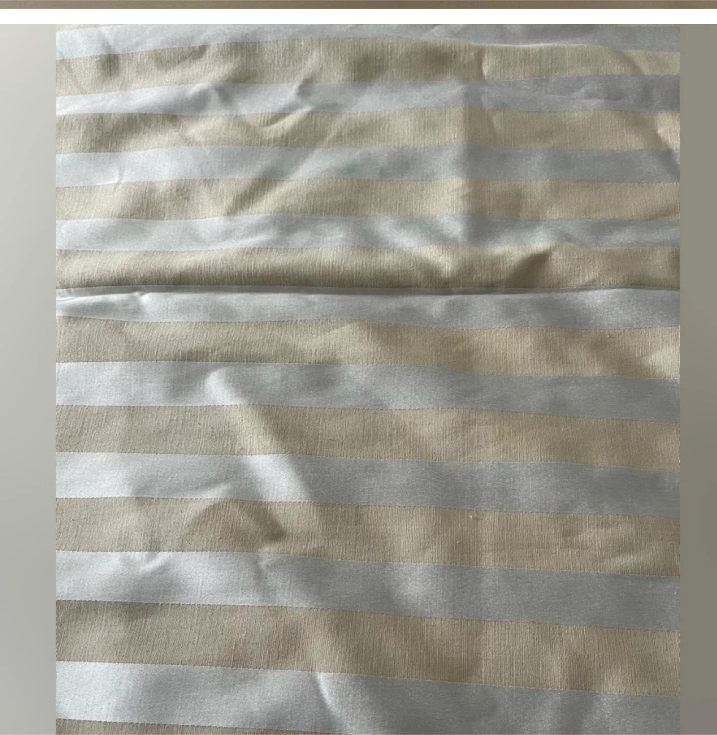 Striped Fabric Piece 174X57 inches - Beige and Silver image indicator(2)