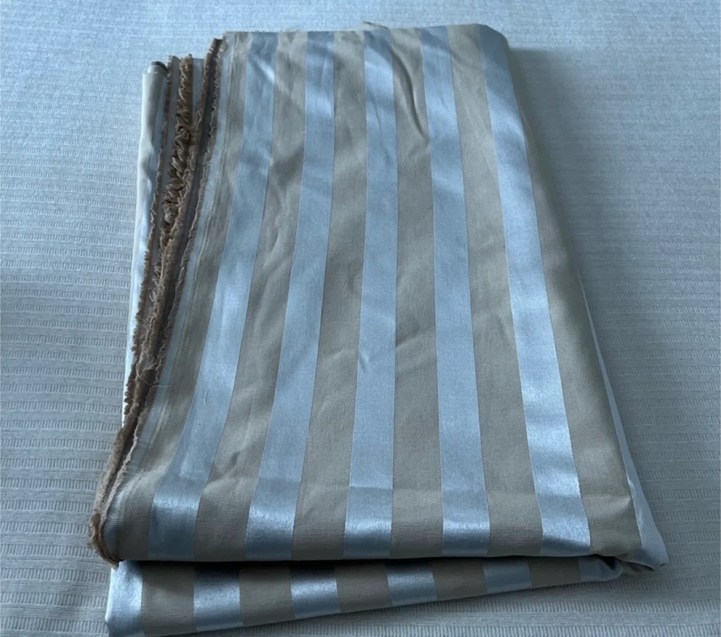 Striped Fabric Piece 174X57 inches - Beige and Silver image indicator(4)