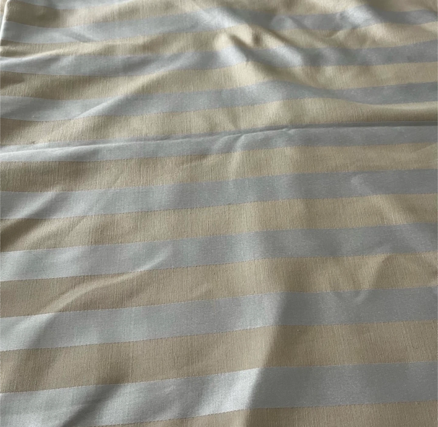 Striped Fabric Piece 174X57 inches - Beige and Silver - photo 3