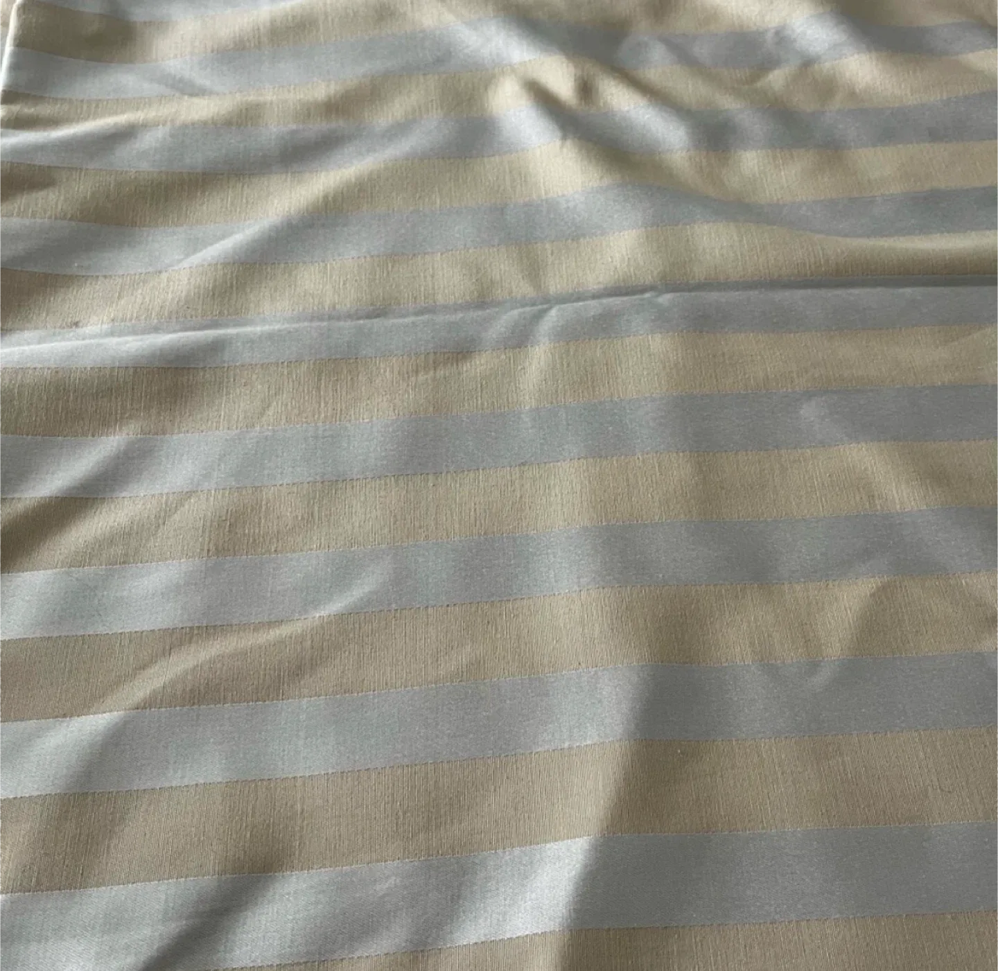 Striped Fabric Piece 174X57 inches - Beige and Silver image indicator(3)