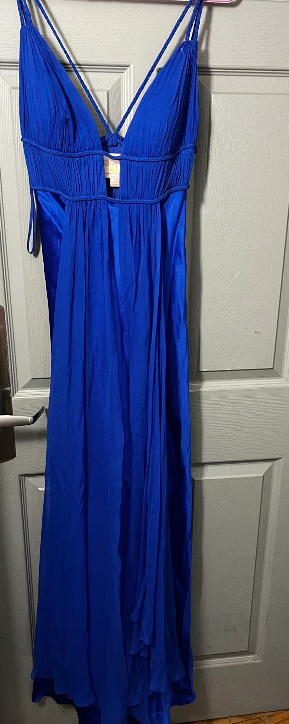 Marc Bouwer Glamit Blue Dress (100%silk)- Size 2 image indicator(5)