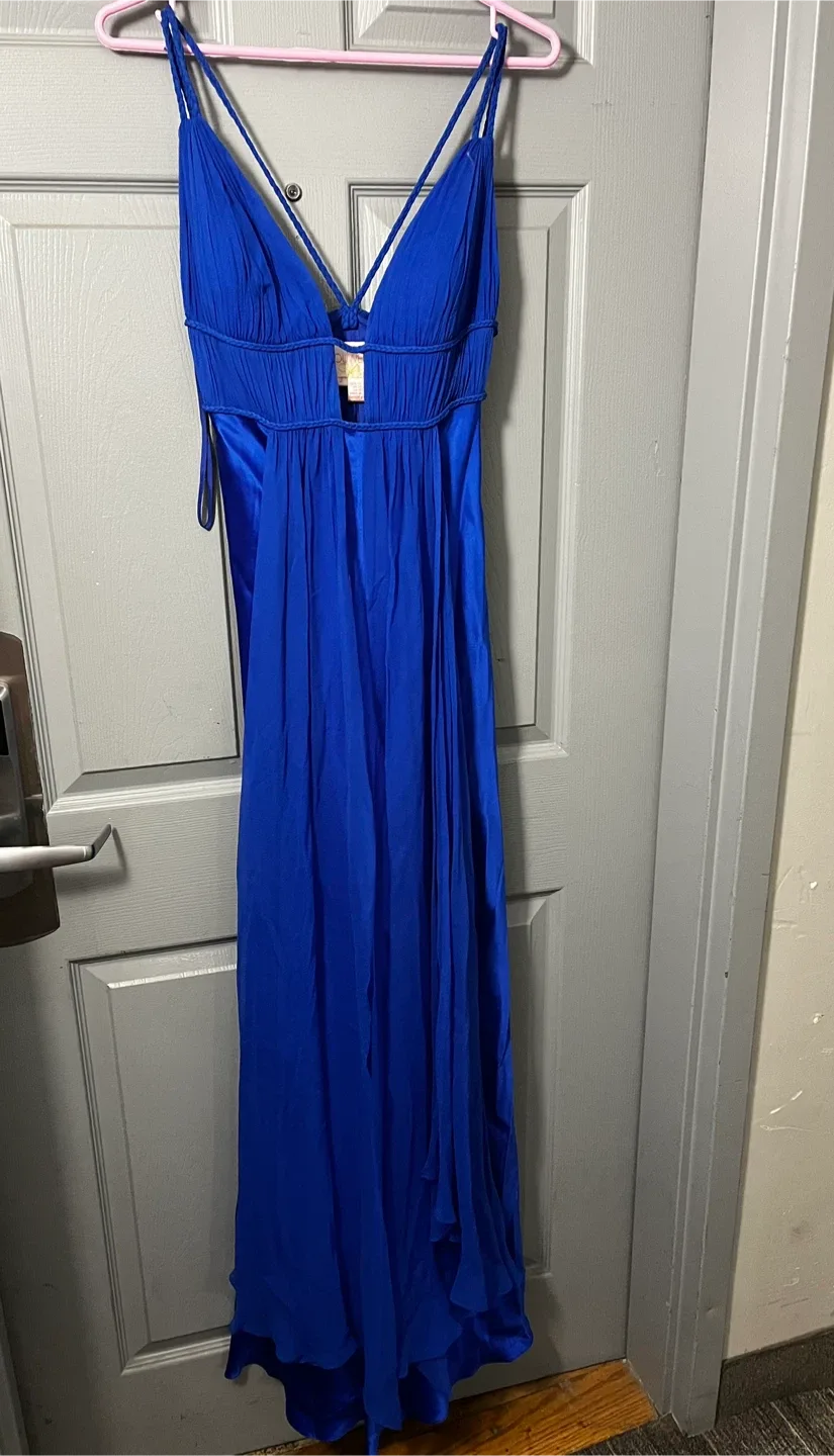 Marc Bouwer Glamit Blue Dress (100%silk)- Size 2 image indicator(2)