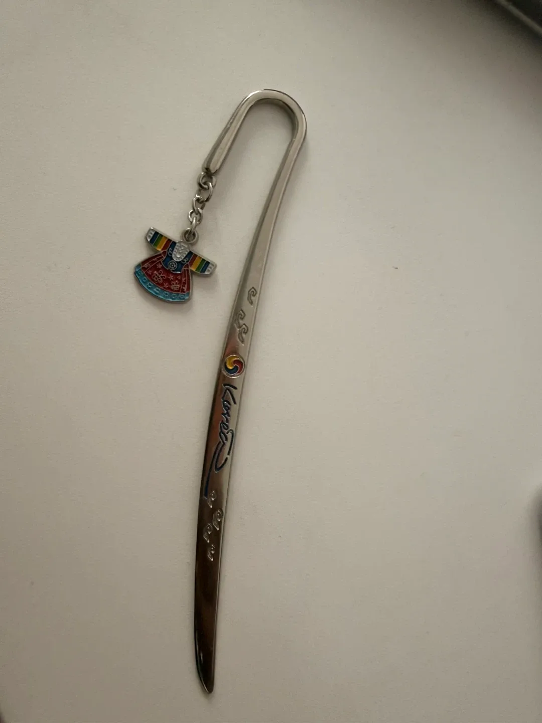 Korea Bookmark with Hanbok Charm