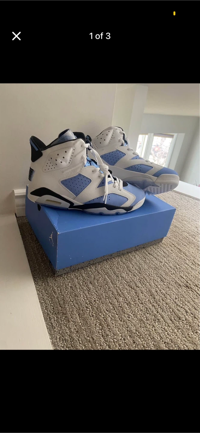 Air Jordan 6 Retro UNC, Size 10.5