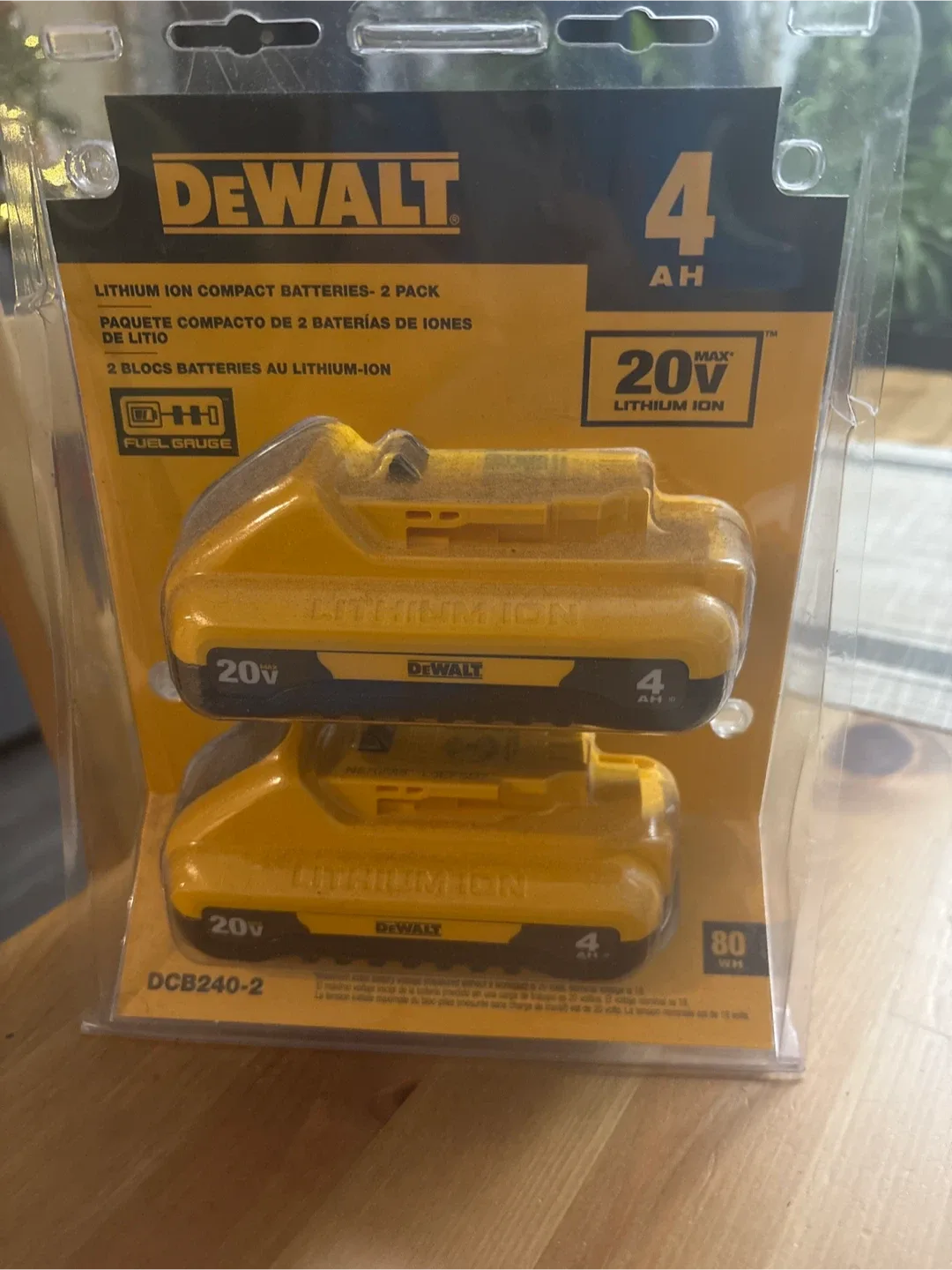 DeWalt 20V 4Ah Lithium Ion Batteries - 2 Pack