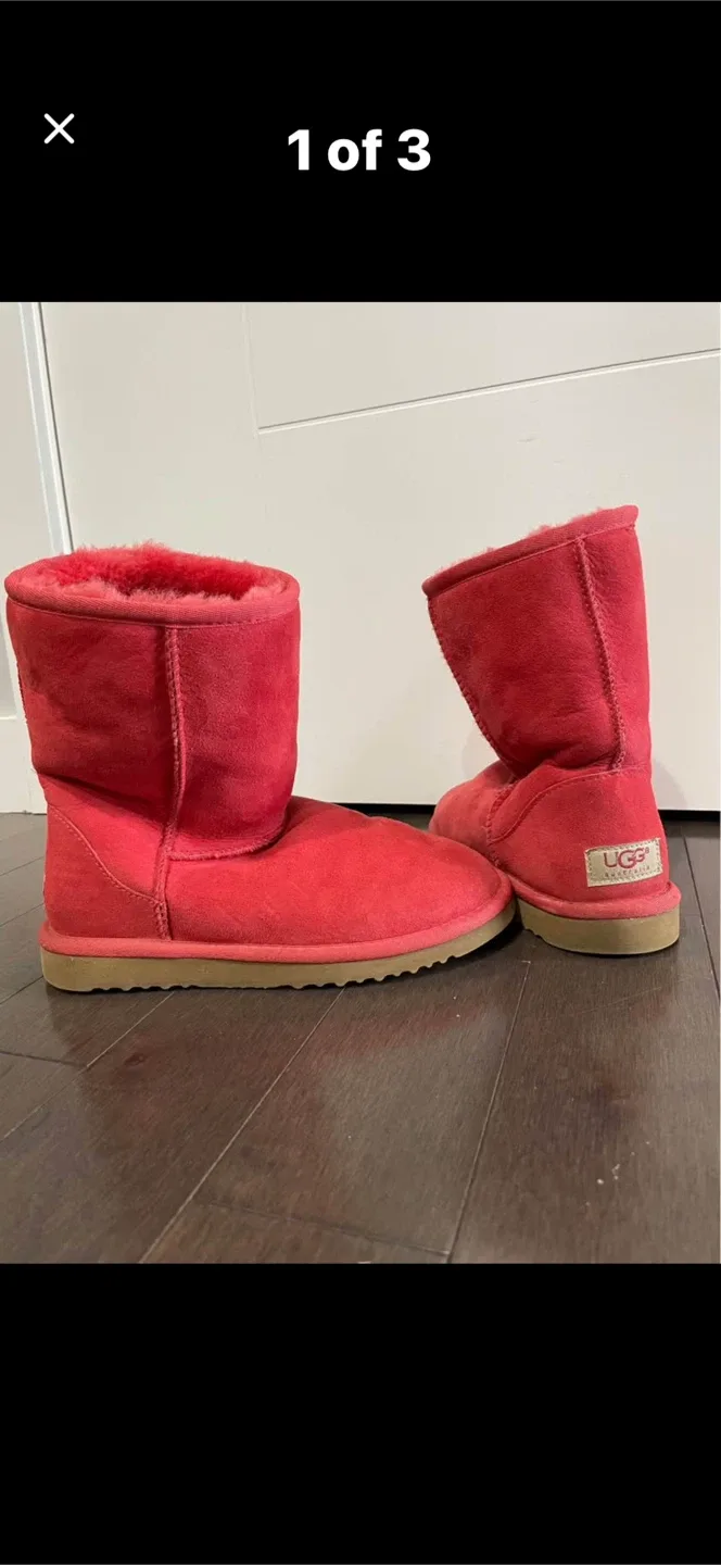 UGG Classic Short Red Boots