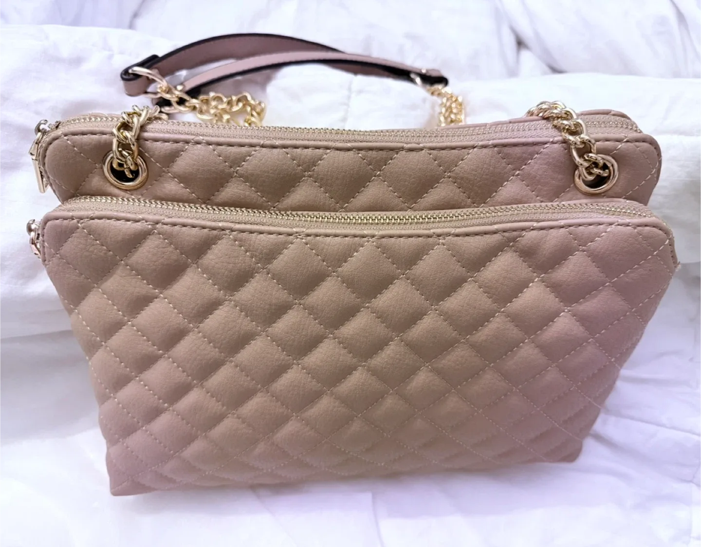 Quilted Shoulder Bag - Tan image indicator(2)