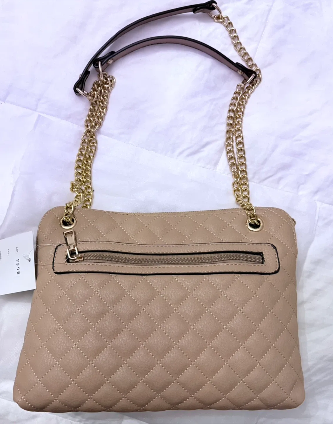 Quilted Shoulder Bag - Tan image indicator(3)
