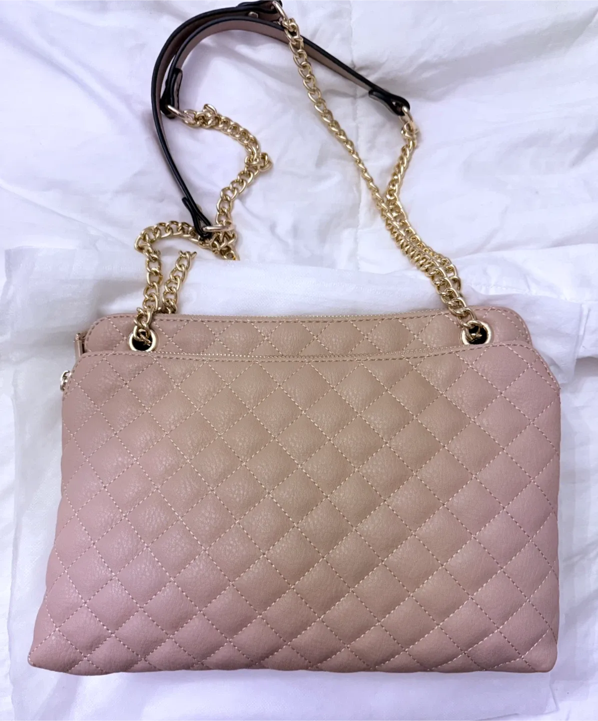 Quilted Shoulder Bag - Tan image indicator(4)