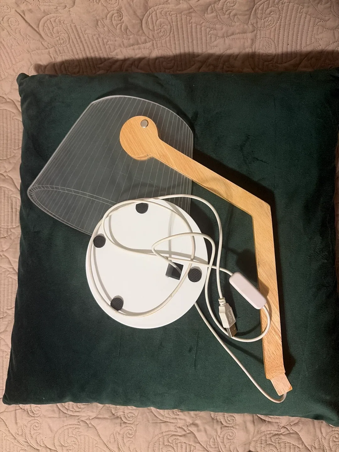 Modern Wood & Acrylic Desk Lamp image indicator(7)