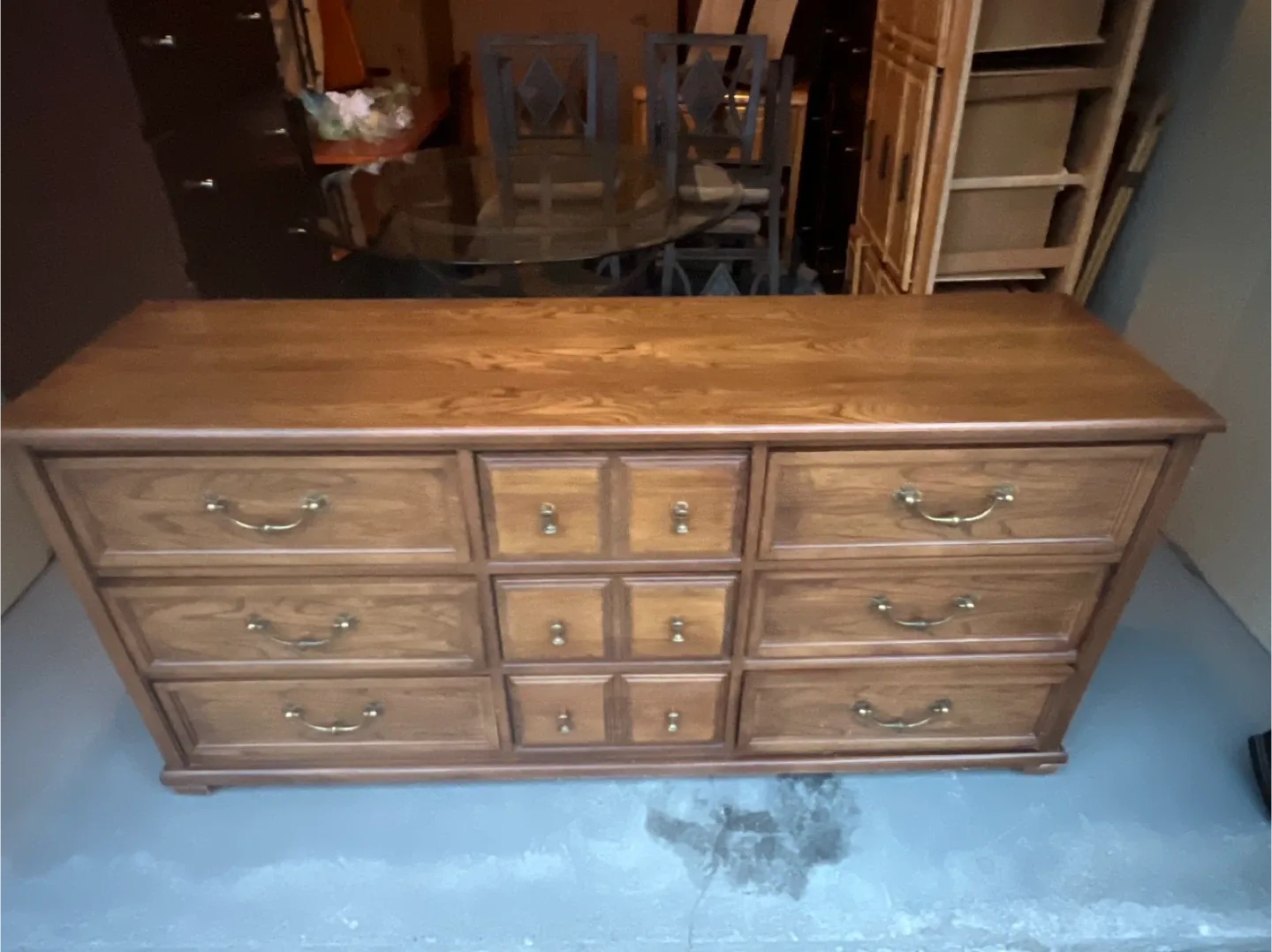 Free delivery used Wooden Dresser with 9 Drawers image indicator(4)