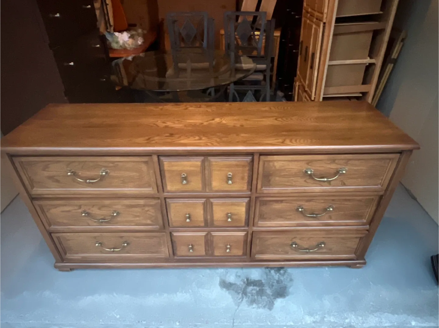 Free delivery used Wooden Dresser with 9 Drawers image indicator(5)