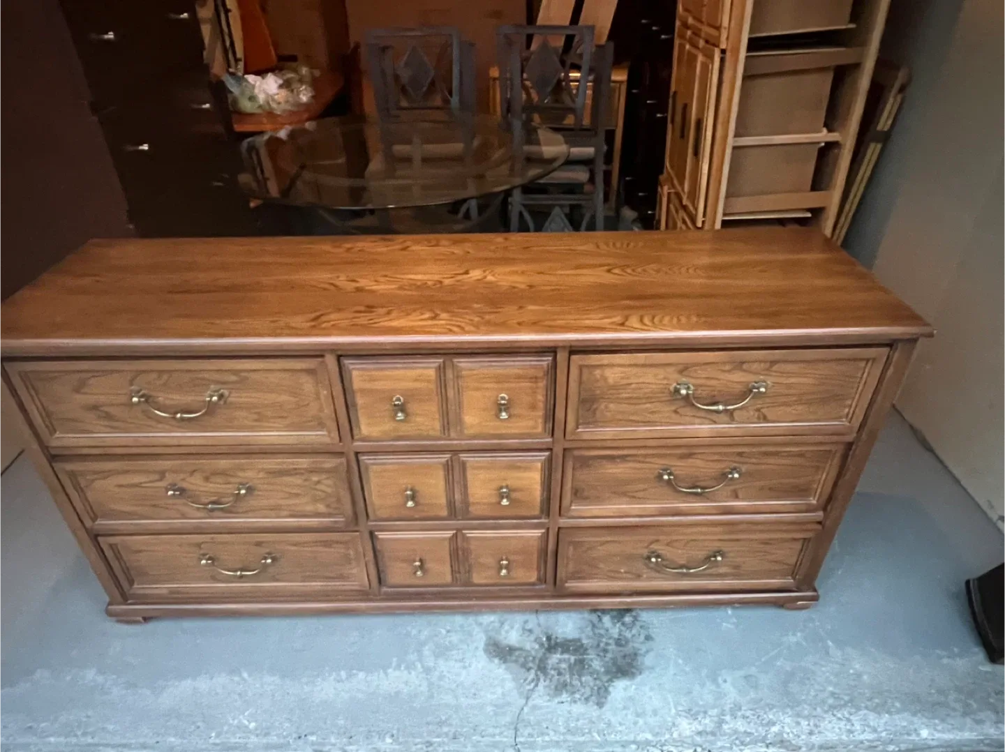 Free delivery used Wooden Dresser with 9 Drawers image indicator(2)