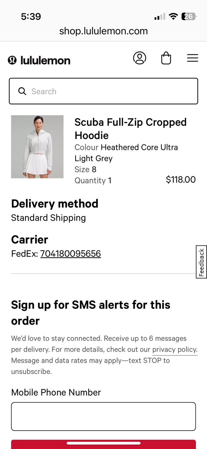 Scuba cropped full zip hoodie - photo 2